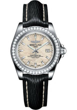 Load image into Gallery viewer, Breitling Galactic 32 Sleek Watch - Steel - Mother-Of-Pearl Dial - Black Sahara Strap - Tang Buckle - A7133053/A800/208X/A14BA.1 - Luxury Time NYC
