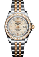Load image into Gallery viewer, Breitling Galactic 32 Sleek Watch - Steel &amp; rose Gold, gem-set bezel - Mother-Of-Pearl Diamond Dial - Steel And Rose Gold Bracelet - C7133053/A803/792C - Luxury Time NYC