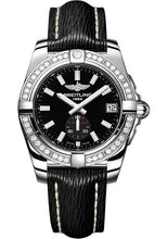 Load image into Gallery viewer, Breitling Galactic 36 Automatic Watch - Stainless Steel - Black Dial - Black Calfskin Leather Strap - Tang Buckle - A37330531B1X1 - Luxury Time NYC