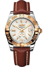 Load image into Gallery viewer, Breitling Galactic 36 Automatic Watch - Steel and 18K Rose Gold - Mother-Of-Pearl Dial - Brown Calfskin Leather Strap - Tang Buckle - C37330121A1X1 - Luxury Time NYC