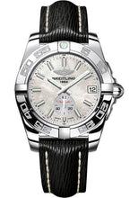 Load image into Gallery viewer, Breitling Galactic 36 Automatic Watch - Steel - Mother-Of-Pearl Dial - Black Sahara Strap - A3733012/A788/213X/A16BA.1 - Luxury Time NYC