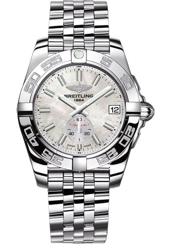Breitling Galactic 36 Automatic Watch - Steel - Mother-Of-Pearl Dial - Steel Bracelet - A3733012/A788/376A - Luxury Time NYC