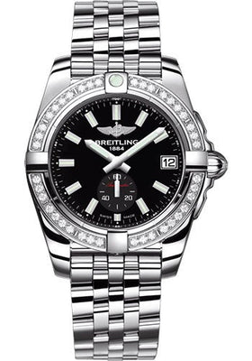 Breitling Galactic 36 Automatic Watch - Steel - Onyx Black Dial - Steel Bracelet - A37330531B1A1 - Luxury Time NYC