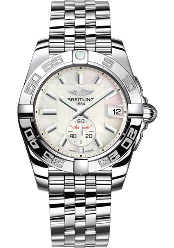 Breitling Galactic 36 Automatic Watch - Steel - Pearl Dial - Steel Bracelet - A3733012/A716/376A - Luxury Time NYC