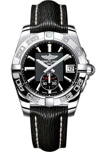 Breitling Galactic 36 Automatic Watch - Steel - Volcano Black Dial - Black Sahara Strap - A3733012/BA33/213X/A16BA.1 - Luxury Time NYC