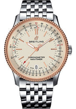 Load image into Gallery viewer, Breitling Navitimer 1 Automatic 38 Watch - Steel and Red Gold Case - Silver Dial - Steel Navitimer Bracelet - U17325211G1A1 - Luxury Time NYC