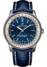Load image into Gallery viewer, Breitling Navitimer 1 Automatic 38 Watch - Steel Case - Blue Dial - Blue Croco Strap - A17325211C1P1 - Luxury Time NYC