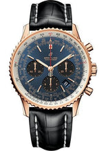 Load image into Gallery viewer, Breitling Navitimer 1 B01 Chronograph 43 Watch - Red Gold Case - Blue Dial - Black Croco Strap - RB0121211C1P1 - Luxury Time NYC