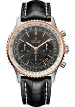 Load image into Gallery viewer, Breitling Navitimer 1 B01 Chronograph 43 Watch - Steel and Red Gold Case - Stratos Gray Dial - Black Croco Strap - UB0121211F1P1 - Luxury Time NYC