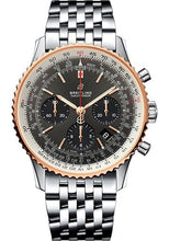 Load image into Gallery viewer, Breitling Navitimer 1 B01 Chronograph 43 Watch - Steel and Red Gold Case - Stratos Gray Dial - Steel Pilot Bracelet - UB0121211F1A1 - Luxury Time NYC