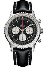 Load image into Gallery viewer, Breitling Navitimer 1 B01 Chronograph 43 Watch - Steel Case - Black Dial - Black Leather Strap - AB0121211B1X1 - Luxury Time NYC