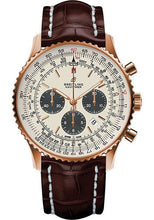 Load image into Gallery viewer, Breitling Navitimer 1 B01 Chronograph 46 Watch - Red Gold Case - Silver Dial - Brown Croco Strap - RB0127121G1P1 - Luxury Time NYC