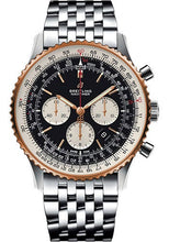 Load image into Gallery viewer, Breitling Navitimer 1 B01 Chronograph 46 Watch - Steel and Red Gold Case - Black Dial - Steel Navitimer Bracelet - UB0127211B1A1 - Luxury Time NYC