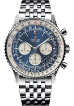 Load image into Gallery viewer, Breitling Navitimer 1 B01 Chronograph 46 Watch - Steel Case - Aurora Blue Dial - Steel Navitimer Bracelet - AB0127211C1A1 - Luxury Time NYC