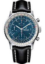 Load image into Gallery viewer, Breitling Navitimer 1 Chronograph 41 Watch - Steel Case - Aurora Blue Dial - Black Leather Strap - A13324121C1X1 - Luxury Time NYC