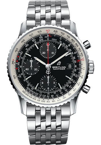 Breitling Navitimer 1 Chronograph 41 Watch - Steel Case - Black Dial - Steel Pilot Bracelet - A13324121B1A1 - Luxury Time NYC