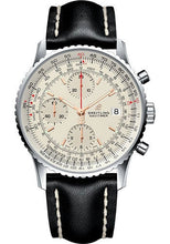 Load image into Gallery viewer, Breitling Navitimer 1 Chronograph 41 Watch - Steel Case - Mercury Silver Dial - Black Leather Strap - A13324121G1X2 - Luxury Time NYC
