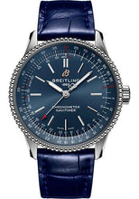 Load image into Gallery viewer, Breitling Navitimer Automatic 35 Watch - Stainless Steel - Blue Dial - Blue Alligator Leather Strap - Folding Buckle - A17395161C1P2 - Luxury Time NYC