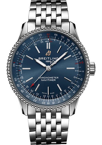Breitling Navitimer Automatic 35 Watch - Stainless Steel - Blue Dial - Metal Bracelet - A17395161C1A1 - Luxury Time NYC