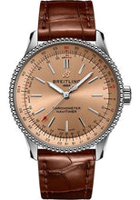 Load image into Gallery viewer, Breitling Navitimer Automatic 35 Watch - Stainless Steel - Copper Dial - Brown Alligator Leather Strap - Folding Buckle - A17395201K1P2 - Luxury Time NYC