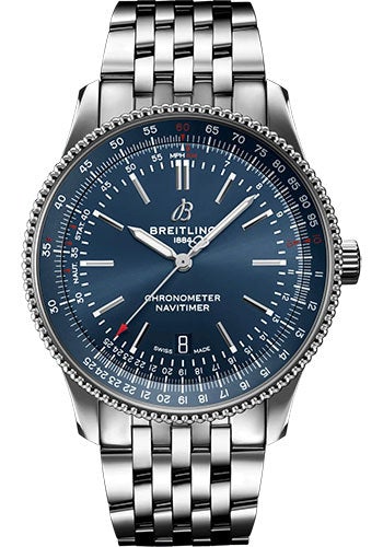 Breitling Navitimer Automatic 41 Watch - Stainless Steel - Blue Dial - Metal Bracelet - A17326161C1A1 - Luxury Time NYC