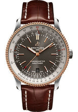 Load image into Gallery viewer, Breitling Navitimer Automatic 41 Watch - Steel &amp; Red Gold - Anthracite Dial - Brown Croco Strap - Tang Buckle - U17326211M1P1 - Luxury Time NYC