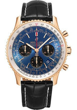 Load image into Gallery viewer, Breitling Navitimer B01 Chronograph 43 Watch - 18k Red Gold - Blue Dial - Black Croco Strap - Folding Buckle - RB0121211C1P3 - Luxury Time NYC