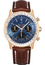 Load image into Gallery viewer, Breitling Navitimer B01 Chronograph 43 Watch - 18k Red Gold - Blue Dial - Brown Croco Strap - Folding Buckle - RB0121211C1P4 - Luxury Time NYC