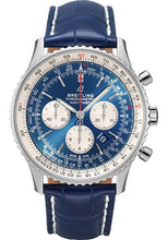 Load image into Gallery viewer, Breitling Navitimer B01 Chronograph 46 Watch - Steel - Aurora Blue Dial - Blue Croco Strap - Folding Buckle - AB0127211C1P2 - Luxury Time NYC