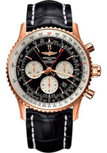 Load image into Gallery viewer, Breitling Navitimer B03 Chronograph Rattrapante 45 Watch - Red Gold - Black Dial - Black Croco Strap - Tang Buckle Limited Edition - RB031121/BG11/760P/R20BA.1 - Luxury Time NYC