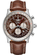 Load image into Gallery viewer, Breitling Navitimer B03 Chronograph Rattrapante 45 Watch - Steel - Panamerican Bronze Dial - Brown Croco Strap - Folding Buckle - AB0310211Q1P1 - Luxury Time NYC