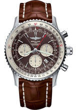 Load image into Gallery viewer, Breitling Navitimer B03 Chronograph Rattrapante 45 Watch - Steel - Panamerican Bronze Dial - Gold Croco Strap - Folding Buckle - AB031021/Q615/755P/A20D.1 - Luxury Time NYC