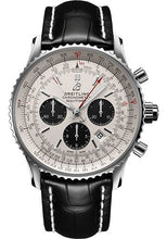 Load image into Gallery viewer, Breitling Navitimer B03 Chronograph Rattrapante 45 Watch - Steel - Silver Dial - Black Alligator Strap - Tang Buckle - AB0310211G1P2 - Luxury Time NYC