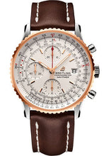 Load image into Gallery viewer, Breitling Navitimer Chronograph 41 Watch - Steel &amp; Red Gold - Mercury Silver Dial - Brown Leather Strap - Tang Buckle - U13324211G1X1 - Luxury Time NYC