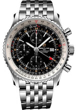 Load image into Gallery viewer, Breitling Navitimer Chronograph GMT 46 Watch - Steel - Black Dial - Steel Bracelet - A24322121B2A1 - Luxury Time NYC