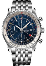 Load image into Gallery viewer, Breitling Navitimer Chronograph GMT 46 Watch - Steel - Blue Dial - Steel Bracelet - A24322121C2A1 - Luxury Time NYC