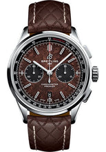 Load image into Gallery viewer, Breitling Premier B01 Chronograph 42 Bentley Centenary Limited Edition Watch - Stainless Steel - Brown Dial - Brown Calfskin Leather Strap - Tang Buckle Limited Edition - AB01181A1Q1X2 - Luxury Time NYC