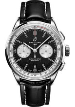 Load image into Gallery viewer, Breitling Premier B01 Chronograph 42 Watch - Stainless Steel - Black Dial - Black Alligator Leather Strap - Tang Buckle - AB0118371B1P2 - Luxury Time NYC