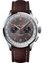 Load image into Gallery viewer, Breitling Premier B01 Chronograph 42 Wheels and Waves Limited Edition Watch - Stainless Steel - Anthracite Dial - Brown Calfskin Leather Strap - Tang Buckle Limited Edition - AB0118A31B1X1 - Luxury Time NYC