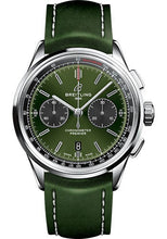 Load image into Gallery viewer, Breitling Premier B01 Chronograph Bentley Watch - 42mm Steel Case - Green Dial - Green Leather Strap - AB0118A11L1X1 - Luxury Time NYC