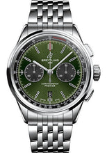 Load image into Gallery viewer, Breitling Premier B01 Chronograph Bentley Watch - 42mm Steel Case - Green Dial - Steel Bracelet - AB0118A11L1A1 - Luxury Time NYC