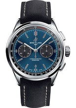Load image into Gallery viewer, Breitling Premier B01 Chronograph Watch - 42mm Steel Case - Blue Dial - Anthracite Nubuck Strap - AB0118A61C1X2 - Luxury Time NYC