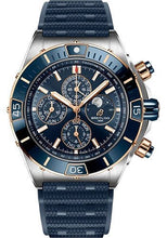 Load image into Gallery viewer, Breitling Super Chronomat 44 Four-Year Calendar Watch - Steel and 18K Red Gold - Blue Dial - Blue Rubber Strap - Folding Buckle - U19320161C1S1 - Luxury Time NYC
