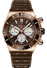 Load image into Gallery viewer, Breitling Super Chronomat B01 44 Watch - 18K Red Gold - Brown Dial - Brown Rubber Strap - Folding Buckle - RB0136E31Q1S1 - Luxury Time NYC