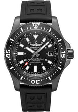 Load image into Gallery viewer, Breitling Superocean 44 Special Watch - Black steel - Volcano Black Dial - Black Diver Pro III Strap - Folding Buckle - M17393131B1S1 - Luxury Time NYC