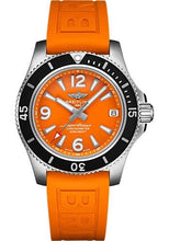 Load image into Gallery viewer, Breitling Superocean Automatic 36 Watch - Stainless Steel - Orange Dial - Orange Rubber Strap - Tang Buckle - A17316D71O1S1 - Luxury Time NYC