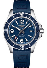 Load image into Gallery viewer, Breitling Superocean Automatic 42 Watch - Steel - Blue Dial - Blue Diver Pro III Strap - Folding Buckle - A17366D81C1S2 - Luxury Time NYC