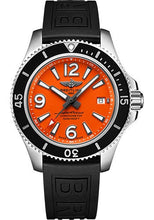 Load image into Gallery viewer, Breitling Superocean Automatic 42 Watch - Steel - Orange Dial - Black Diver Pro III Strap - Tang Buckle - A17366D71O1S1 - Luxury Time NYC