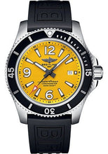 Load image into Gallery viewer, Breitling Superocean Automatic 44 Watch - Stainless Steel - Yellow Dial - Black Rubber Strap - Folding Buckle - A17367021I1S2 - Luxury Time NYC