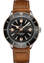 Load image into Gallery viewer, Breitling Superocean Heritage &#39;57 Watch - Steel and 18K Red Gold - Black Dial - Brown Calfskin Leather Strap - Folding Buckle - U10370121B1X2 - Luxury Time NYC